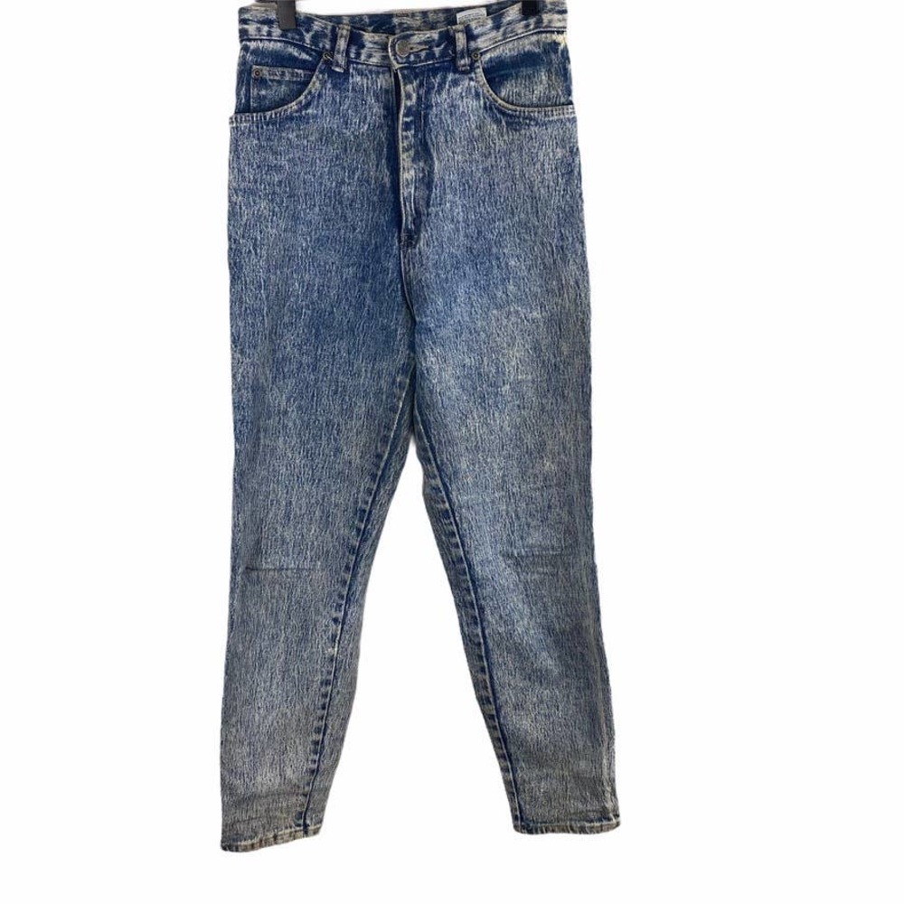 Vintage Acid Wash High Waisted Tapered Jeans